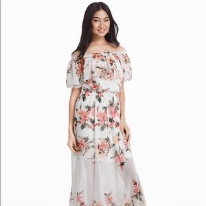 White House Black Market Floral Flowy Maxi Dress